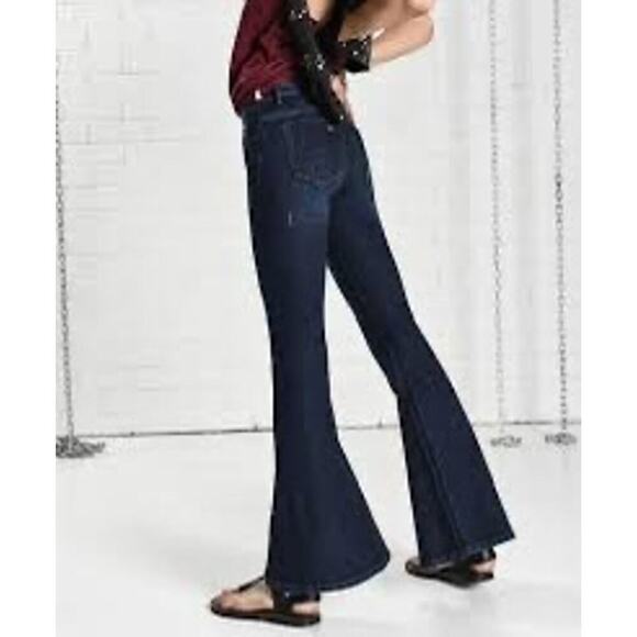 One Teaspoon Womens Arizona Marines Low Waist Skinny Leg Exterme Flare Jeans 26 - Picture 2 of 10